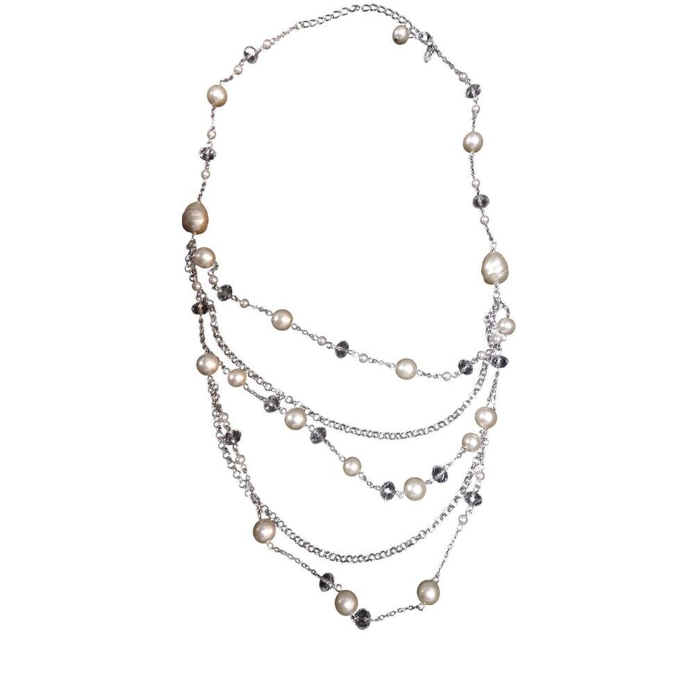 Premier Designs Pearl and Crystal Bead‎ Necklace